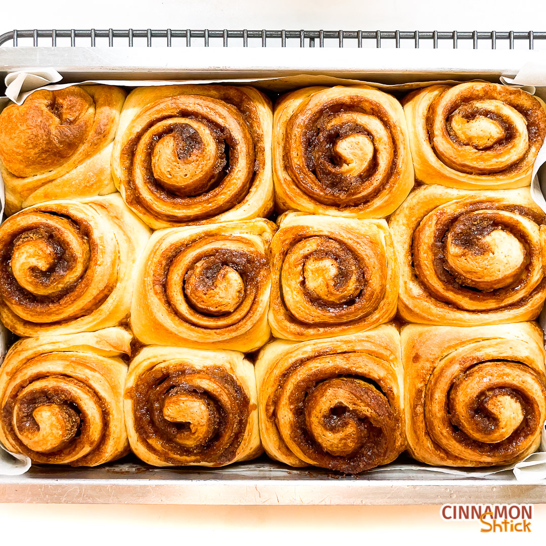 Cinnamon rolls just out of the oven
