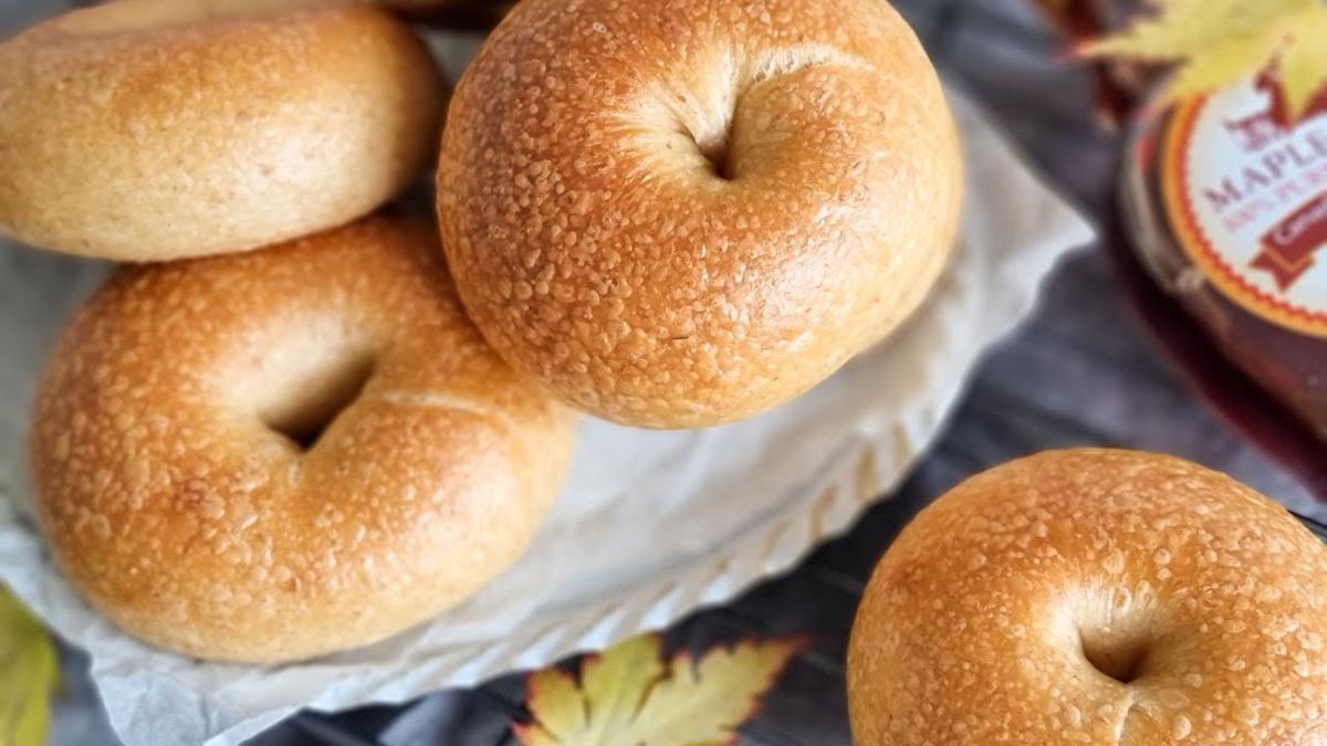 'Video thumbnail for How to make Maple Syrup Bagels | Prepare the day before & have fresh Bagels for breakfast - Easy!'