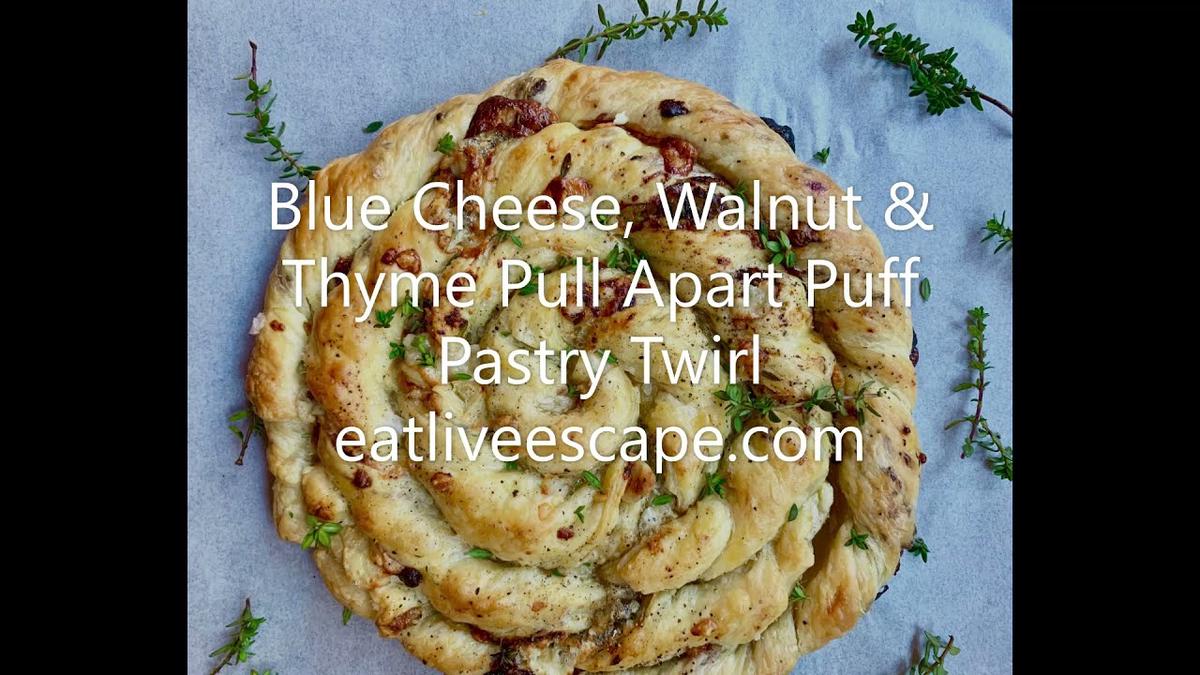 'Video thumbnail for Blue Cheese, Walnut and Thyme Pull Apart Puff Pastry Twirl Recipe'