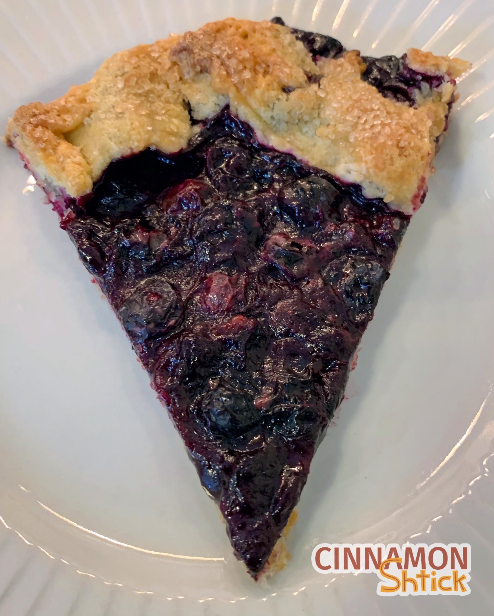 slice of blueberry galette