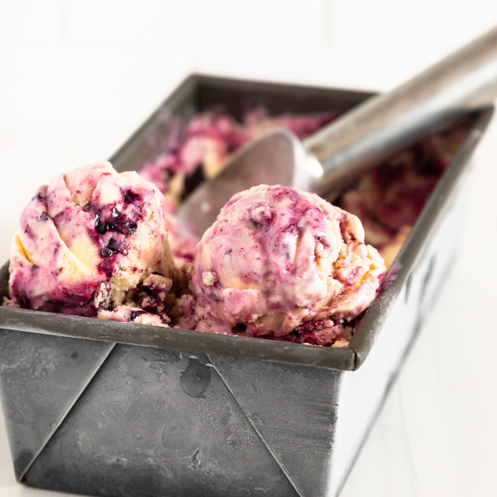 Lemon Blueberry Ice Cream - | Best Lemon Flavor | Blueberry Swirl
